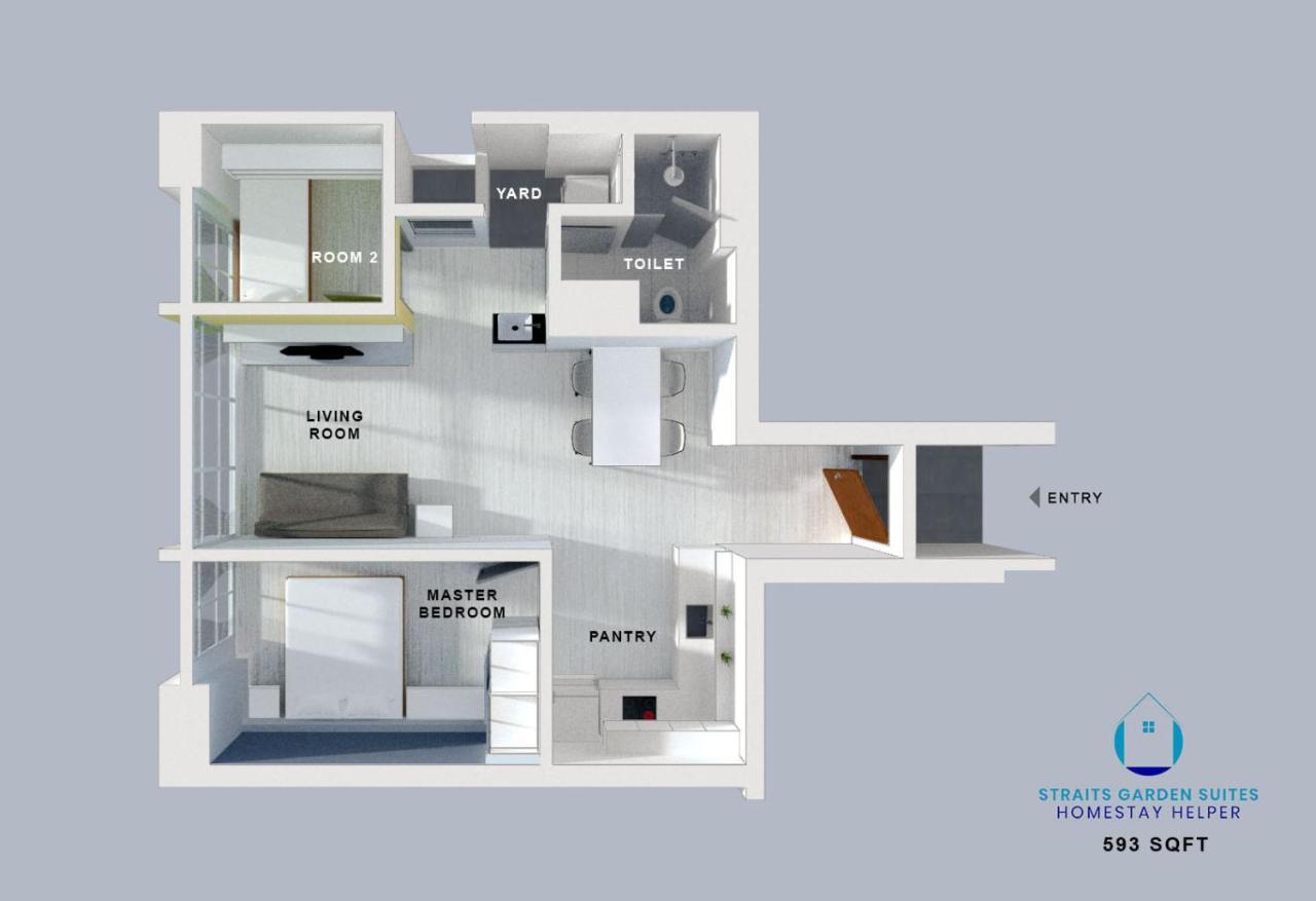 ג'ורג' טאון Straits Garden Suites By The Homestay Helper מראה חיצוני תמונה
